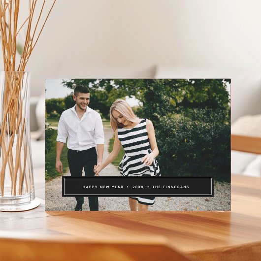 ウィシンプルッシュ |編集可能なカラーの新年用フォトカード シーズンカード