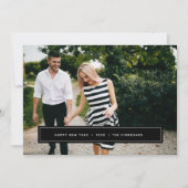 ウィシンプルッシュ |編集可能なカラーの新年用フォトカード シーズンカード (正面)