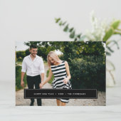 ウィシンプルッシュ |編集可能なカラーの新年用フォトカード シーズンカード (スタンド正面)