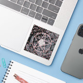 ウィジーウィッチ魔法ウィッチコズミックキャット星形五角形マジック シール (ノートパソコンとiPhone)