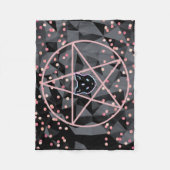 ウィジーウィッチ魔法ウィッチコズミックキャット星形五角形マジック フリースブランケット (正面)