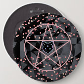 ウィジーウィッチ魔法ウィッチコズミックキャット星形五角形マジック 缶バッジ (正面&裏面)