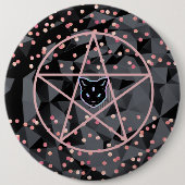 ウィジーウィッチ魔法ウィッチコズミックキャット星形五角形マジック 缶バッジ (正面)