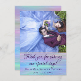 ウィスお洒落 | Holo Fairy Pastel Rainbow写真 サンキューカード