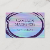 ウィスお洒落 | Holo Fairy Pastel Rainbow グラデーション 名刺 (正面)