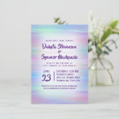 ウィスお洒落 | Holo Fairy Pastel Rainbow グラデーション 招待状 (スタンド正面)