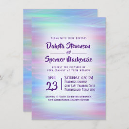 ウィスお洒落 | Holo Fairy Pastel Rainbow グラデーション 招待状