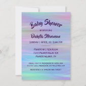 ウィスお洒落 | Holo Fairy Pastel Rainbow Shower 招待状 (正面)