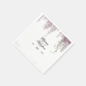 ウィスエレガントテリア・パープル結婚ズ スタンダードカクテルナプキン (角)