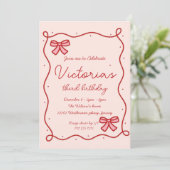 ウィスカル手描き弓ガール誕生日 招待状 (スタンド正面)