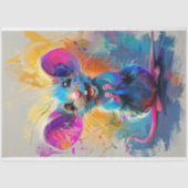 ウィスカーお洒落抽象芸術マウスの切り離し 薄葉紙 (正面)