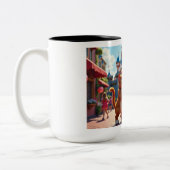 ウィスカーとウィッシュ：おとぎ結婚話の至福 ツートーンマグカップ (左)