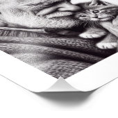 ウィスカーのキス: Kitten Wall Artの高齢者 フォトプリント (角)