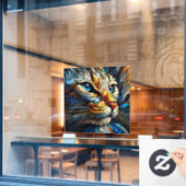 ウィスカーエレガンス – AI ウィンドウサイン (カフェ窓)