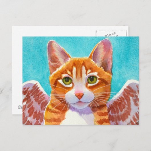 ウィスカース、エンジェルキャット ポストカード (正面/裏面)