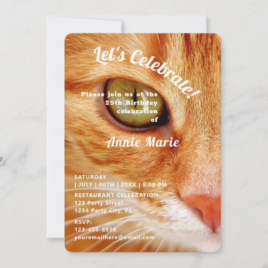 ウィスカーズ誕生日招待状 招待状 (正面)