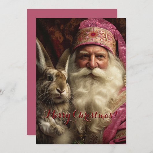 ウィスカーピンクのサンタクロースのクリスマス (正面/裏面)