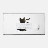 ウィスカーヘックス&ランタンクラシックグローTシャツ デスクマット (キーボード&マウス)
