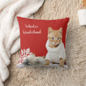 ウィスカーワンダーランドレッドキャット装飾用クッション クッション (ブランケット)