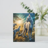 ウィスカーワンダーランド：猫の家族の牧歌的な ポストカード (スタンド正面)