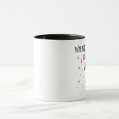 ウィスカー実在疲おもしろい果は猫ことわざ マグカップ (中央)