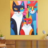 ウィスカー疑問に思:抽象芸術エレガンス キャンバスプリント (インサイチュ (リビング))