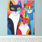 ウィスカー疑問に思:抽象芸術エレガンス キャンバスプリント (インサイチュ (ウッドフロア))