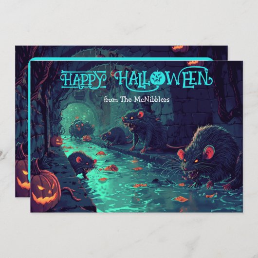 ウィスカー&ウィッチ：下水道ソイレカード 招待状 (正面/裏面)