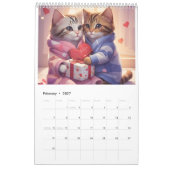 ウィスカー&ウィムシー – 猫の喜びの年 カレンダー (2月 2027)