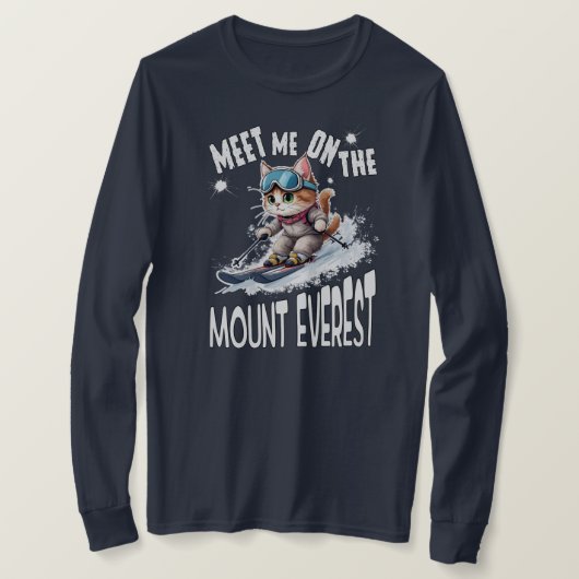 ウィスカー、恐れを知らない冒険猫 – 長袖 Tシャツ (デザイン正面)