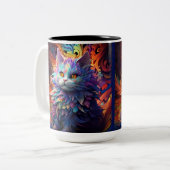 ウィスカ疑問に思ー ツートーンマグカップ (正面左)