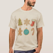 ウィスキカルなクリスマスクッキーアイコン Tシャツ (正面)