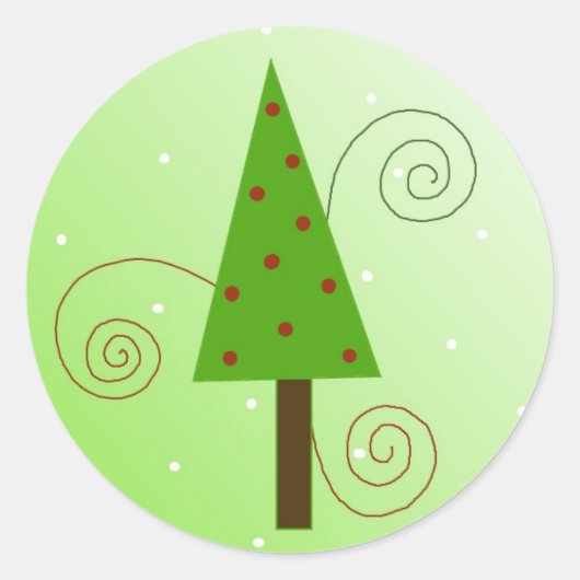 ウィスキカルなクリスマスツリー ラウンドシール (正面)
