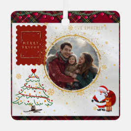 ウィスキカルなクリスマスフォト メタルオーナメント