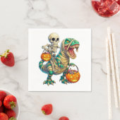 ウィスキカルなスケルトンのミイラT-Rexハロウィン  スタンダードカクテルナプキン (インサイチュ)