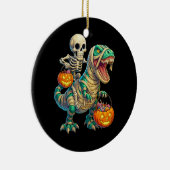 ウィスキカルなスケルトンのミイラT-Rexハロウィン セラミックオーナメント (右)