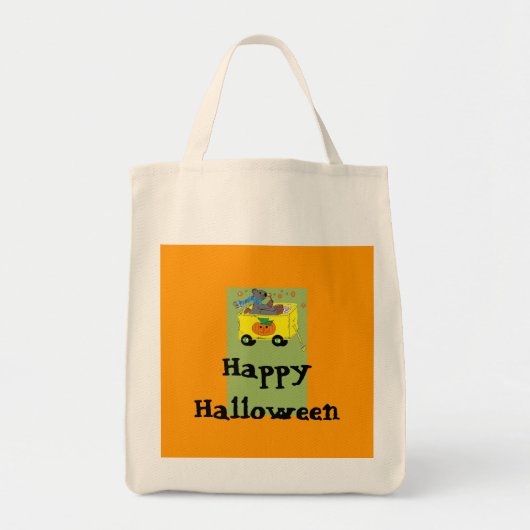 ウィスキカルなハロウィンデザイン トートバッグ (正面)