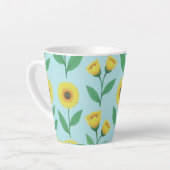 ウィスキカルな喜びの花開き カフェラテマグ (左アングル)