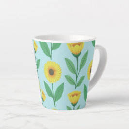 ウィスキカルな喜びの花開き カフェラテマグ