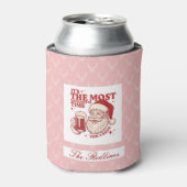 ウィスキカルな手描きサンタのクリスマス 缶クーラー (缶正面)