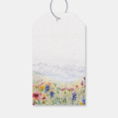 ウィスキカルな結婚式の山と野の花の草原 ギフトタグ (裏面)