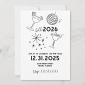 ウィスキカルな落書き ハッピーニューイヤー 2026 金色 シーズンカード (正面)