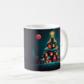 ウィスキカルな雪だるまのクリスマスアート コーヒーマグカップ (正面右)