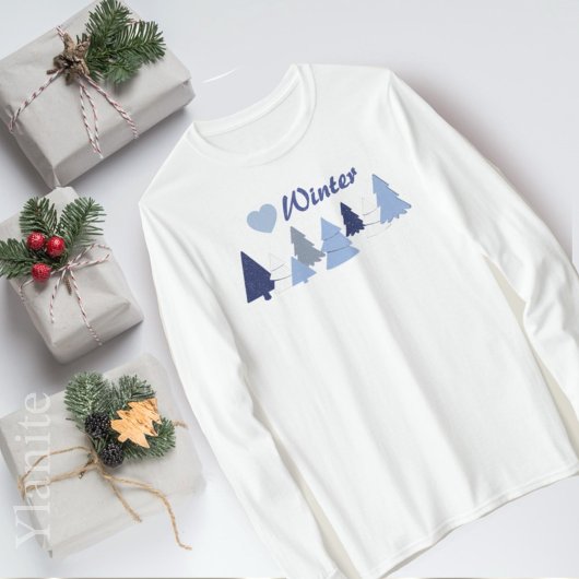 ウィスキカルツリー ハート 冬 Tシャツ