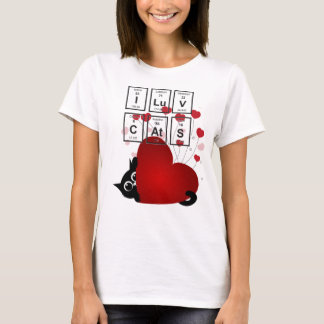 ウィスキカルハート 猫好き Tシャツ