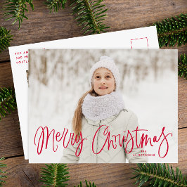 ウィスキカルレッドスクリプト メリークリスマス2枚の写真 シーズンポストカード