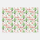 ウィスキカル クリスマス キャット ラッピングペーパーシート (正面)