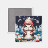 ウィスキカル・クリスマス・バニー マグネット (正面/裏面)