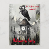 ウィスキカル ゴシッククロウ 楽しい ハロウィン ポストカード (正面)