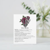 ウィスキカル ゴシック 結婚式 ゲスト 詳細 エンクロージャーカード (スタンド正面)